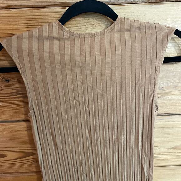 Reformation Camel Libra Knit Sleeveless Dress Size XS - Picture 7 of 9